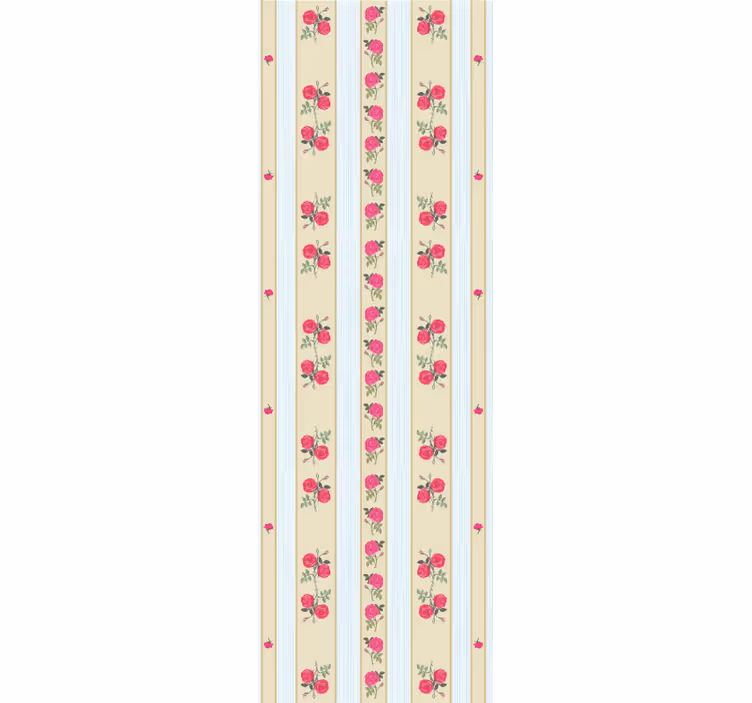 Striped wallpaper floral striped elegance - TenStickers