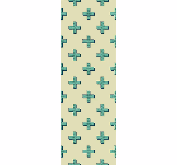 Geometric wallpaper geometric cross pattern - TenStickers