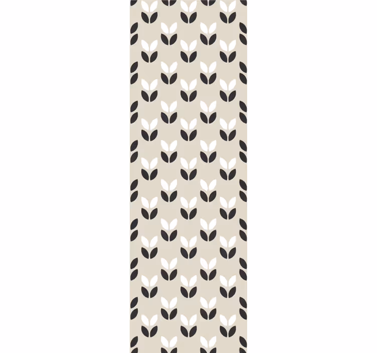 Symmetric Leaf Pattern geometric wallpaper - TenStickers