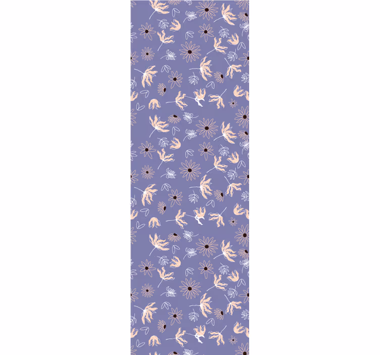 Floral Leafy Pattern flower wallpaper - TenStickers