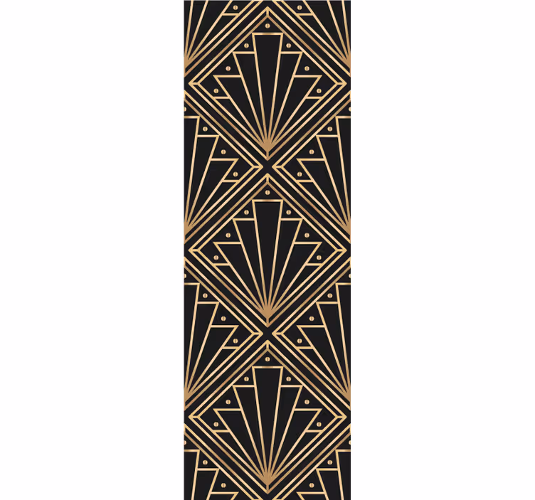 Golden and black deco squarred Square Wallpaper - TenStickers