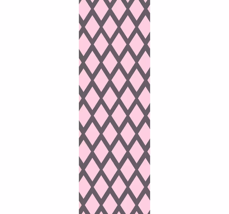 Pink and gray rhombuses design square wallpaper - TenStickers