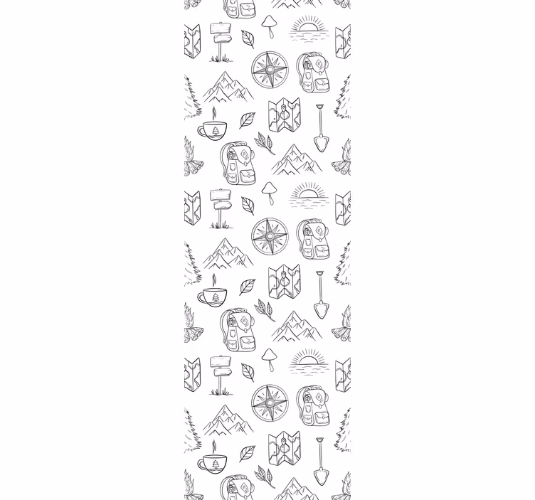 Living room wallpaper outdoor adventure design - TenStickers