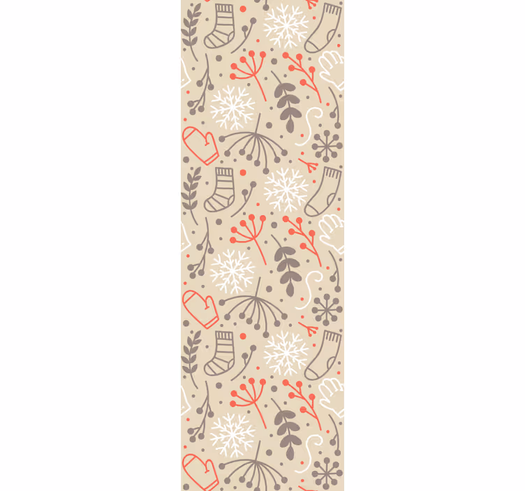 Festive Patterns christmas wallpaper - TenStickers