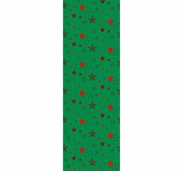 Festive Star Pattern christmas wallpaper - TenStickers