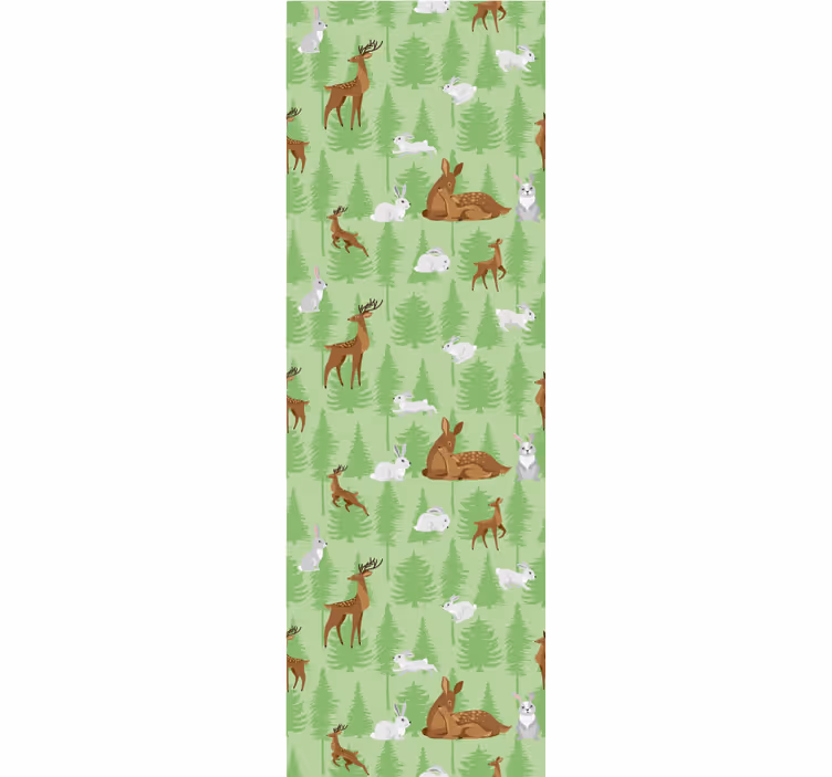 Forest Animal Motif animal wallpaper - TenStickers