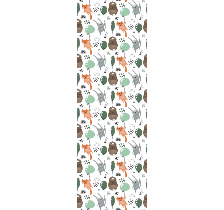 Forest Animal Illustrations animal wallpaper - TenStickers