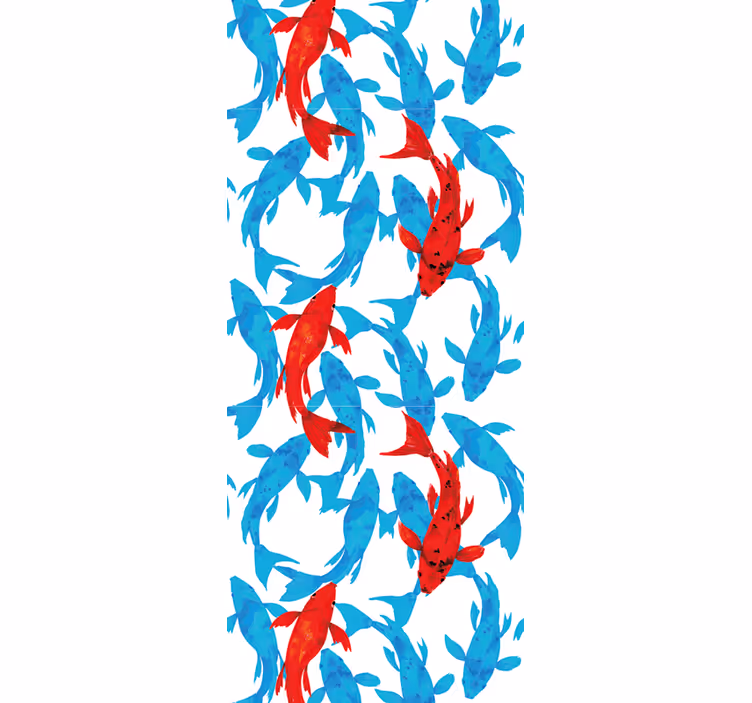 Aquatic Dance fish wallpaper - TenStickers
