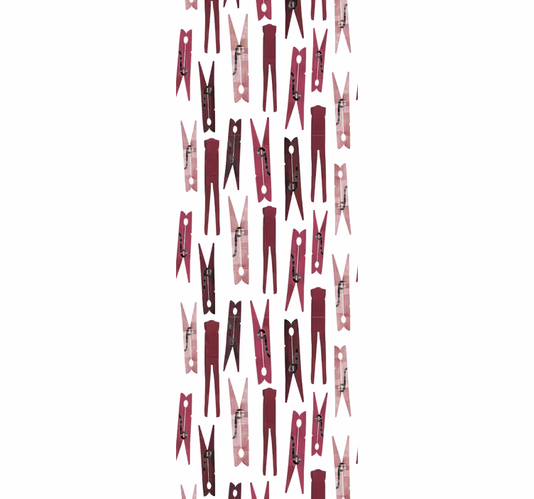 Scattered Clothespins geometric wallpaper - TenStickers