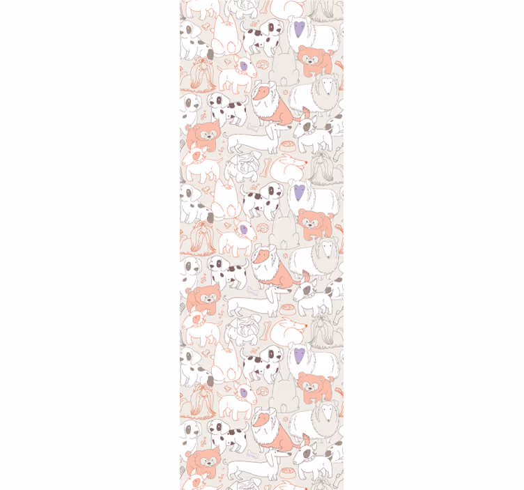 Playful Puppies Mural animal wallpaper - TenStickers