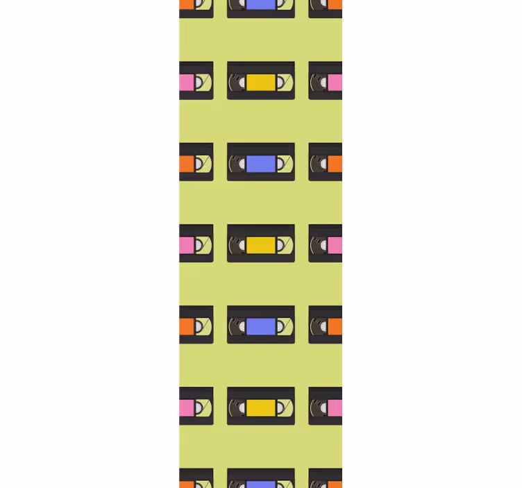VHS collection retro pattern vintage wallpaper - TenStickers