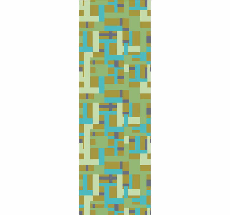 Rectangle pattern green shade Vintage Wallpaper - TenStickers