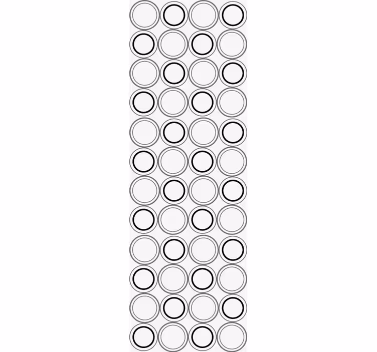 Set of Black grey circles Bathroom Wallpaper - TenStickers