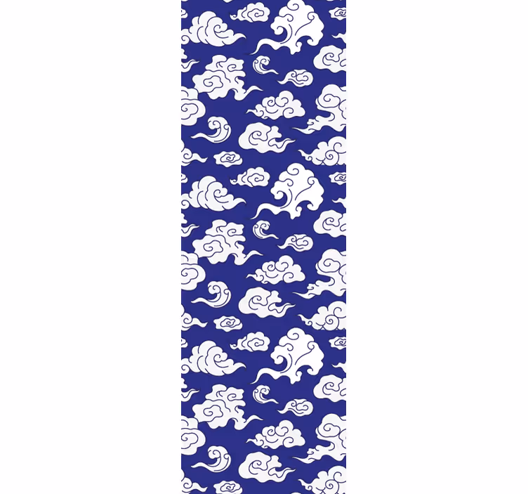 Cloudy Motif Pattern New York wallpaper - TenStickers