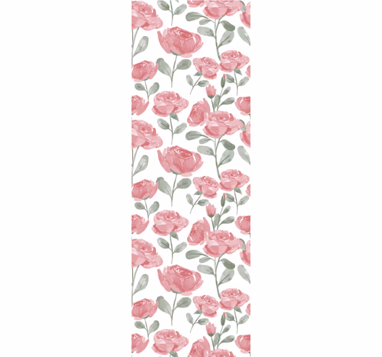 Aquarella roses flower wallpaper - TenStickers