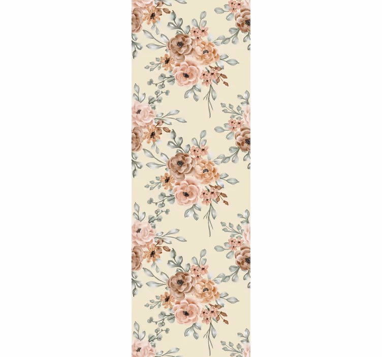 Romantic big oil painting rose flower wallpaper - TenStickers