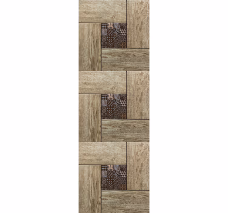 Artificial Timber Panels wood effect wallpaper - TenStickers