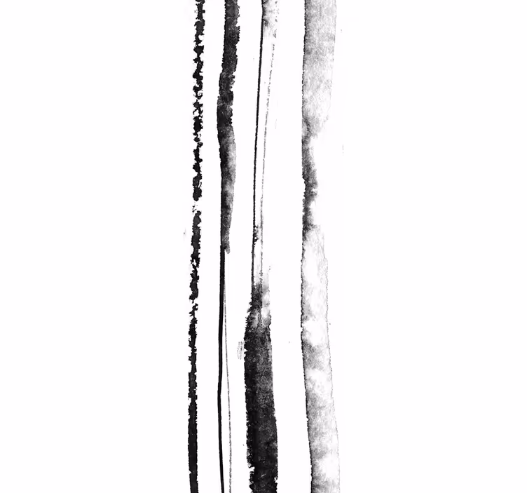 Organic black and white pattern vertical stripes wallpaper - TenStickers