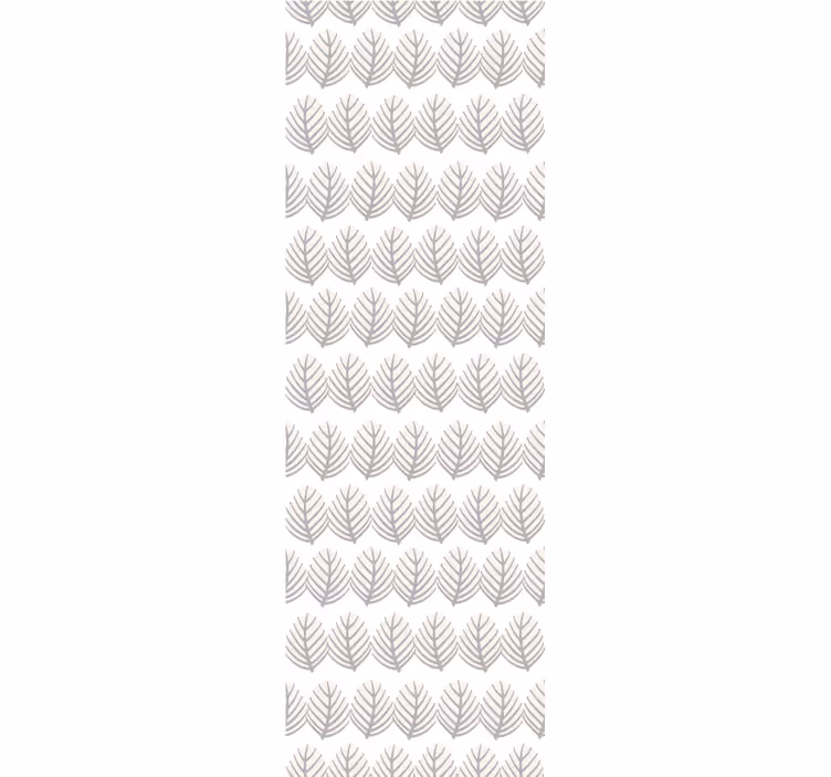 Grey leaf shaped pattern bathroom wallpaper - TenStickers