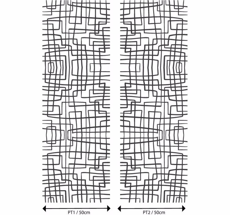 Eclectic style art deco pattern  wallpaper - TenStickers