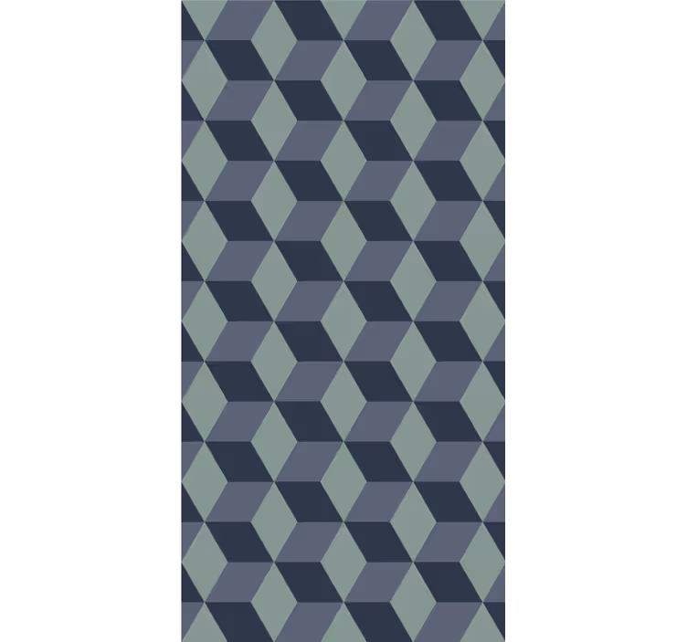 3D cubes pattern geometric wallpaper - TenStickers