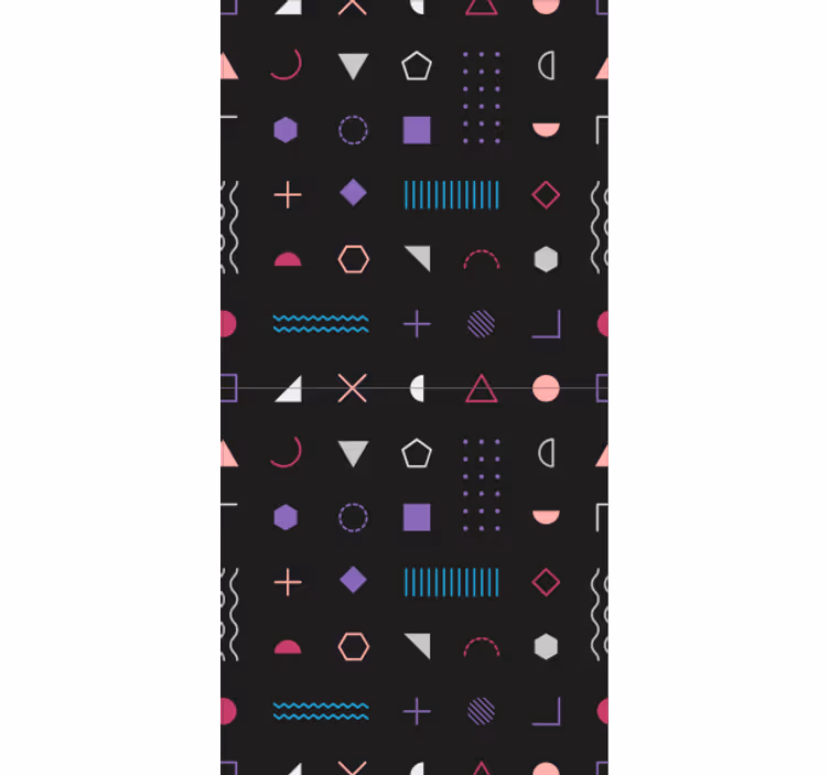 Colorful Shapes geometric wallpaper - TenStickers