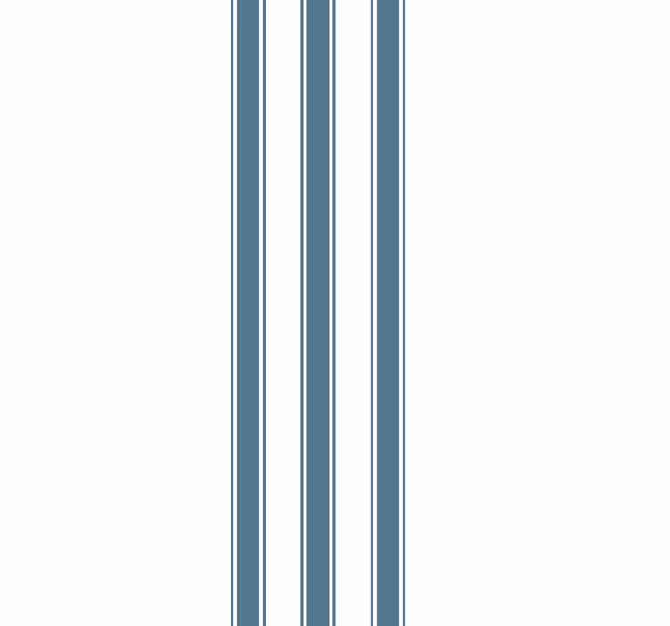 Narrow blue vertical pattern striped wallpaper - TenStickers