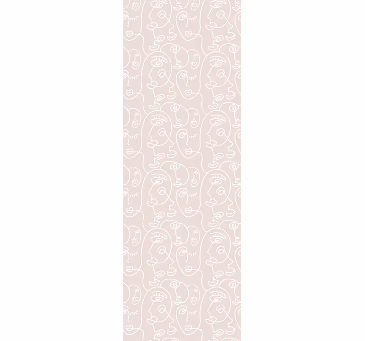 Abstract Face Patterns art wallpaper - TenStickers