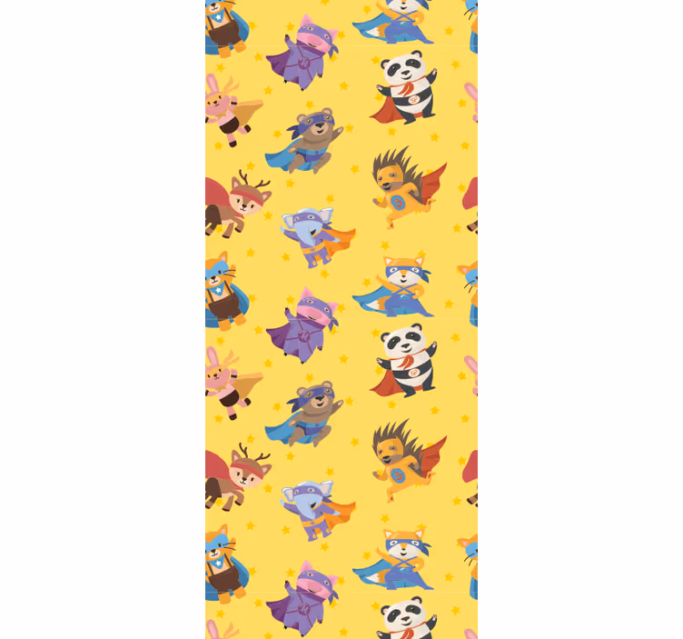 Superhero characters animal wallpaper - TenStickers