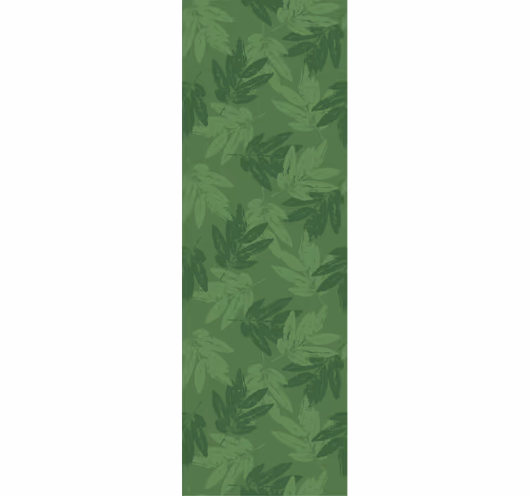 Green simple pattern leaf wallpaper - TenStickers