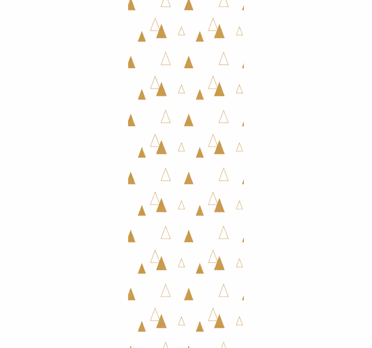 Triangle wallpaper with golden design - TenStickers