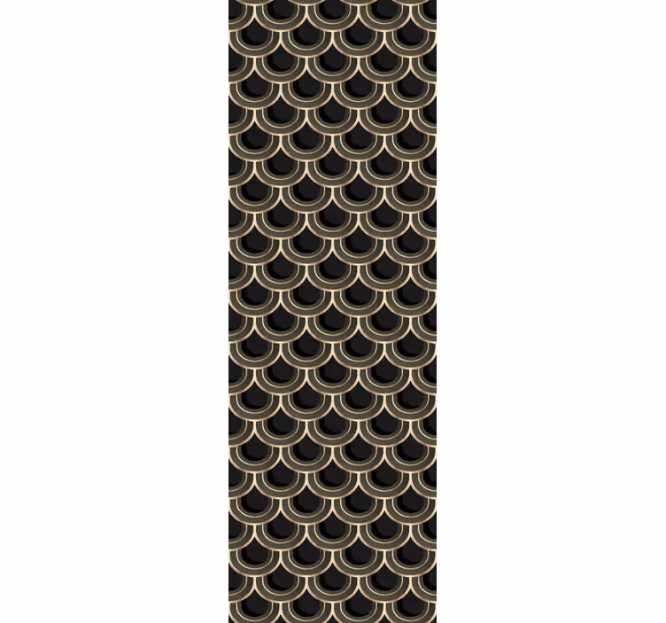 Art deco blue gold modern wallpaper - TenStickers