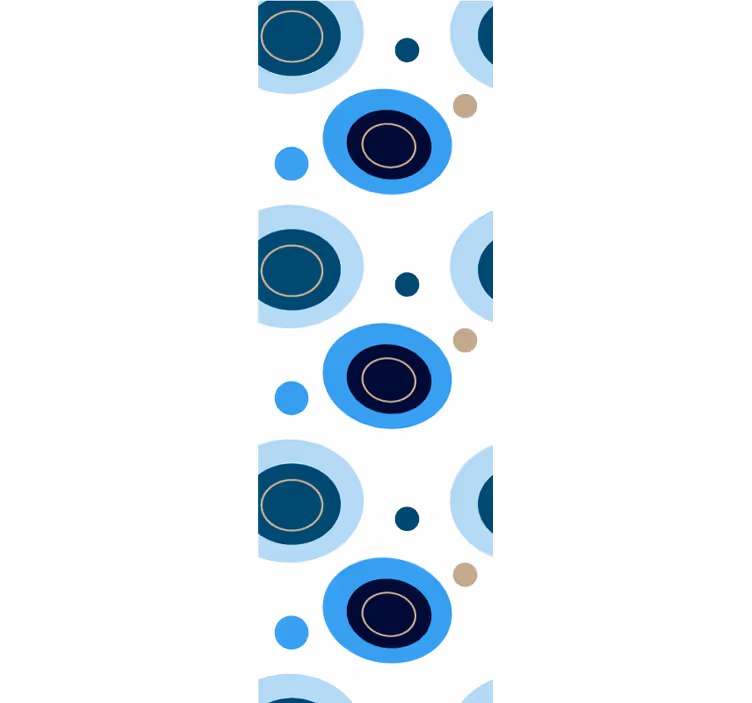 Circular abstract motifs wallpaper polka dots - TenStickers