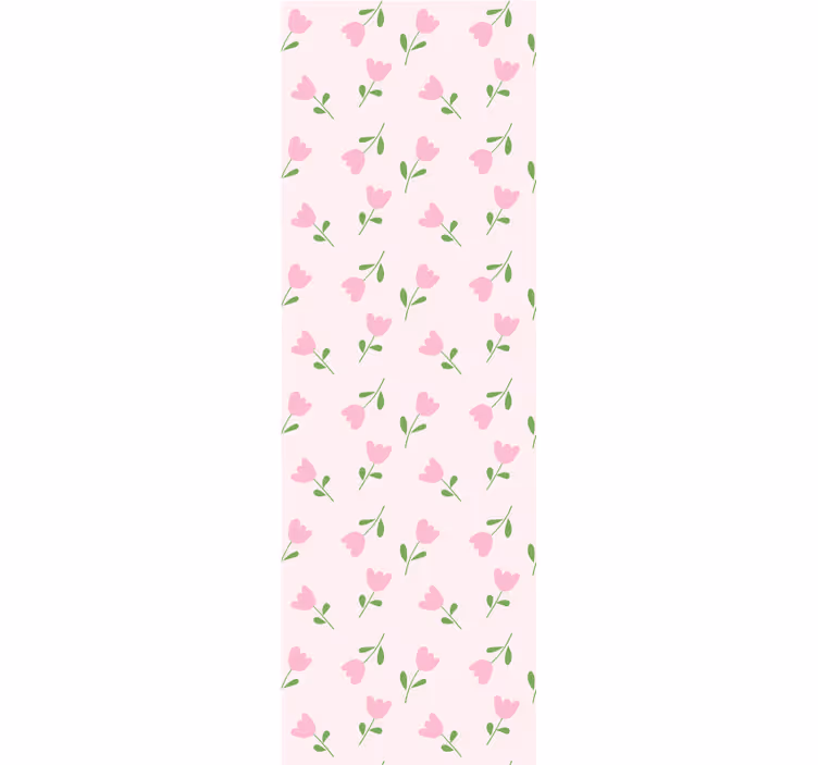 Pastel pink cute flower pattern  wallpaper - TenStickers