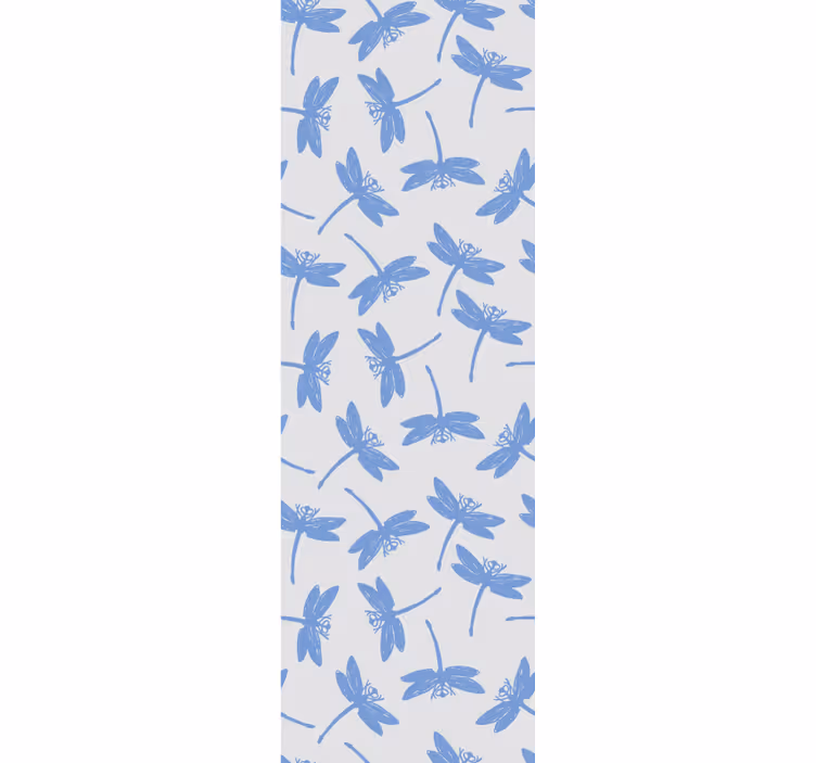 Blue Dragonfly Pattern animal wallpaper - TenStickers