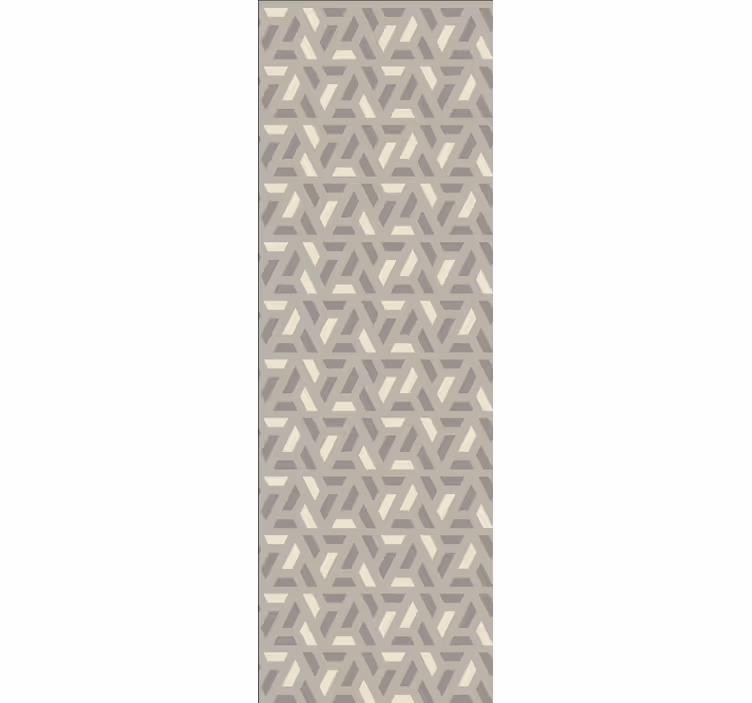 Geometric cream coloured triangle wallpaper - TenStickers