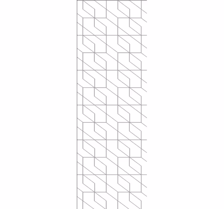 Geometric minimalistic white Square Wallpaper - TenStickers