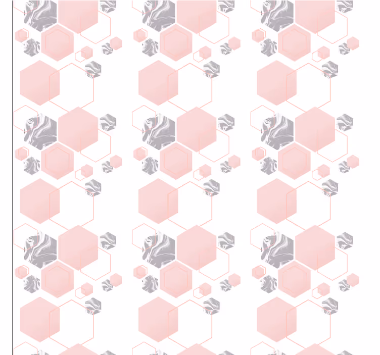 Geometric abstract hexagon Square Wallpaper - TenStickers