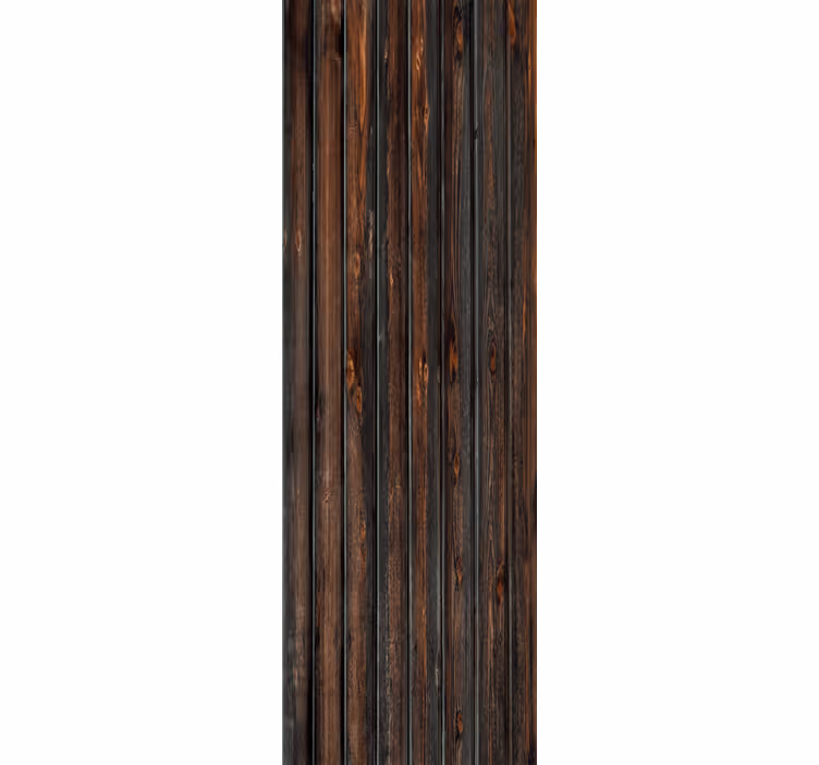 Wood style burnt black wood wallpaper - TenStickers