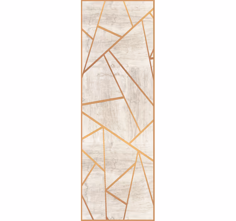 Walnut wood texture  geometric wood wallpaper - TenStickers