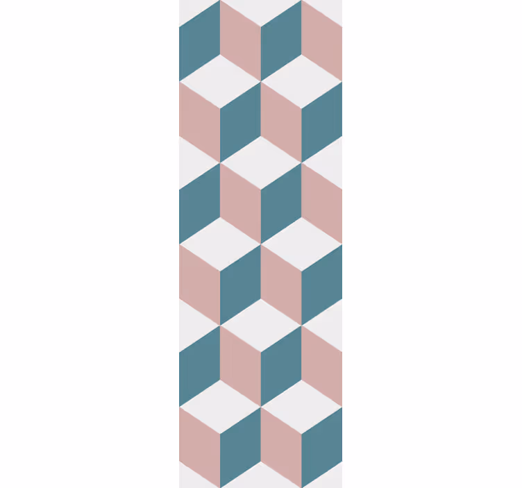 3D cube arrangement geometric wallpaper - TenStickers