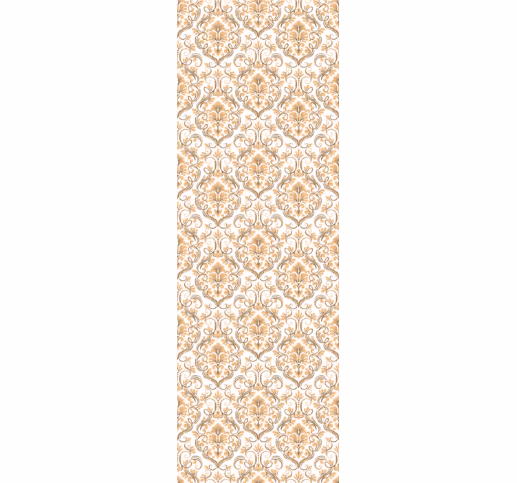 White and gold mandala-style Classic Wallpaper - TenStickers