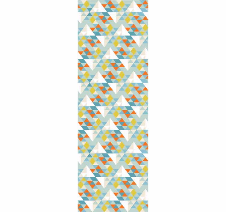 Blue rounded motif triangle wallpaper - TenStickers