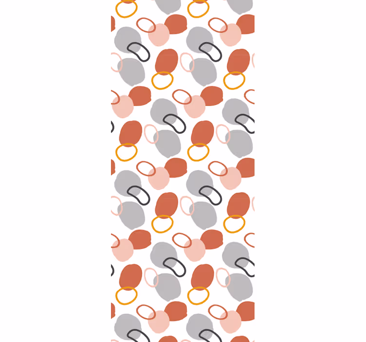 Brown and gray motif wallpaper polka dots - TenStickers