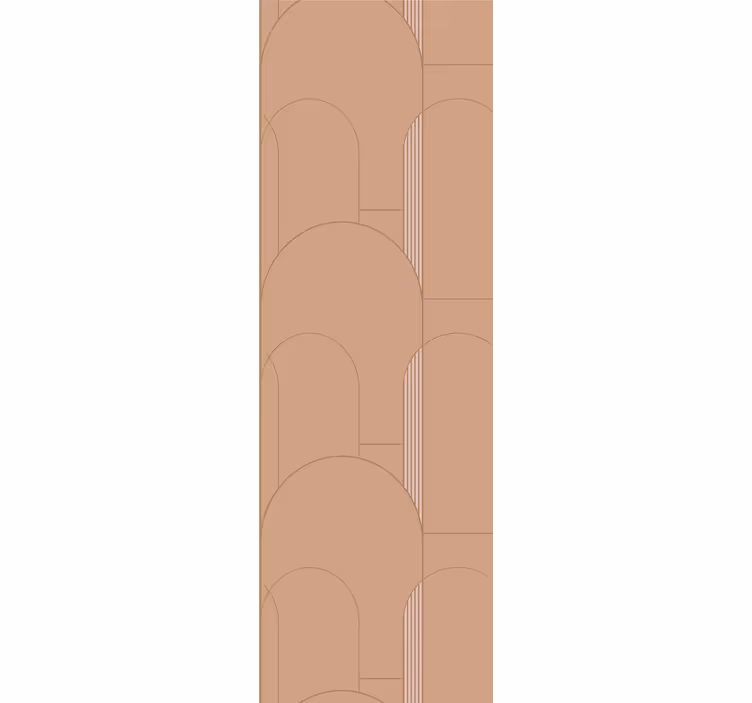 Terracotta geometric circular pattern  wallpaper - TenStickers