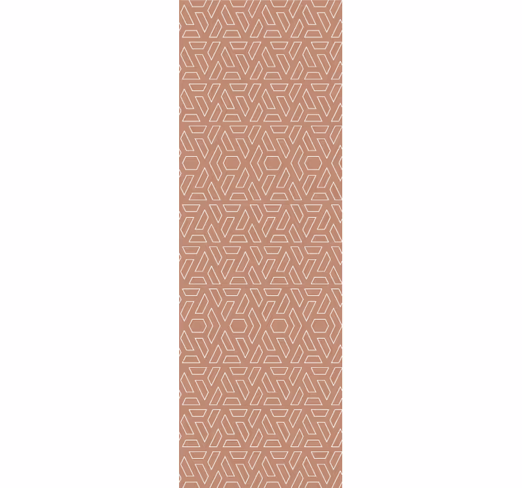Terracotta rectangular pattern square wallpaper - TenStickers