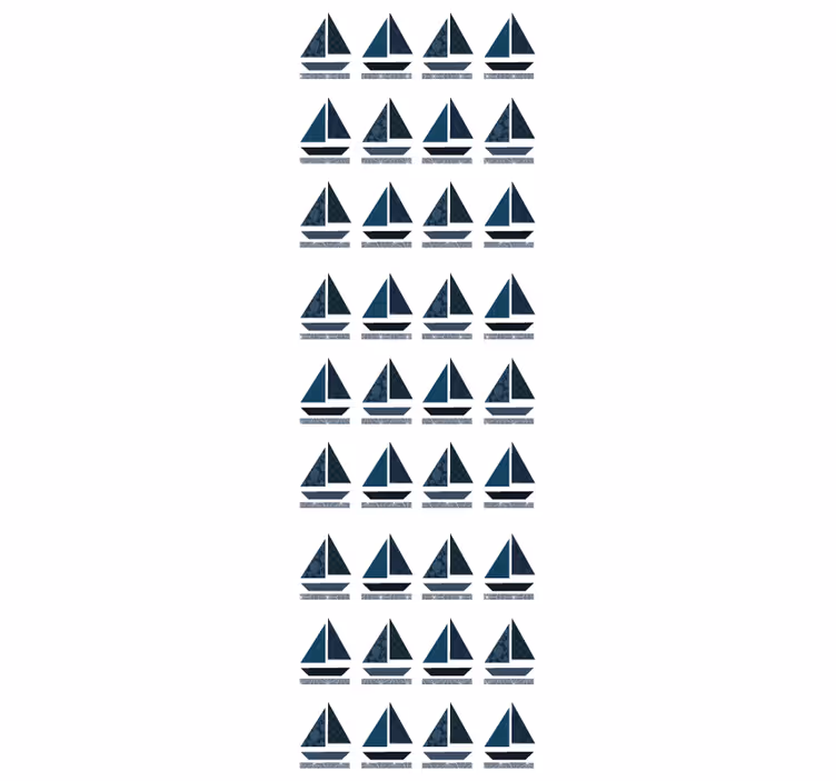 Sailboat Pattern custom wallpaper - TenStickers