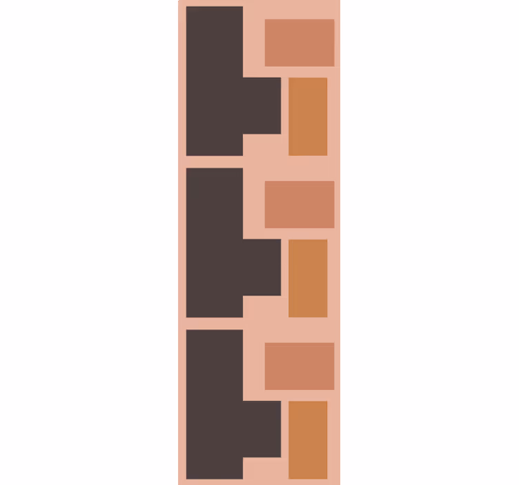 Geometric wallpaper with geometric block design - TenStickers