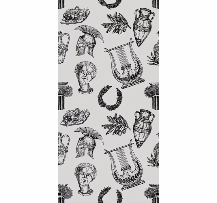 Roman iconography classic Wallpaper - TenStickers