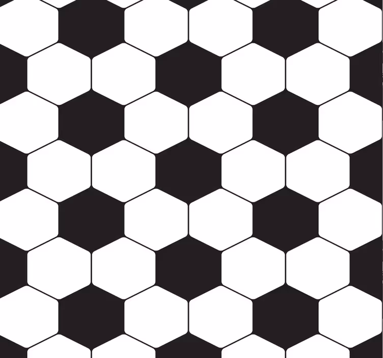 Hexagonal football pattern teens wallpaper - TenStickers